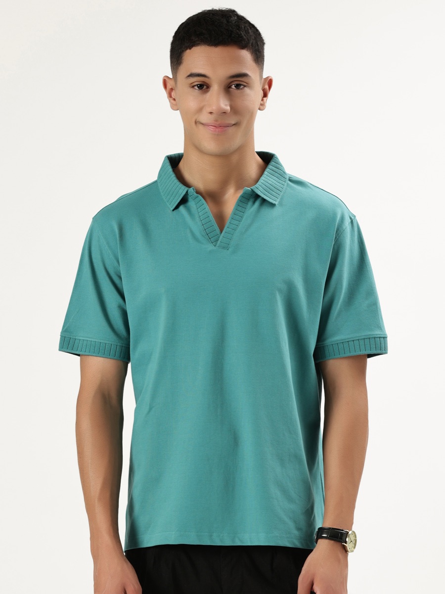 Polo V-Neck Old Money – Teal