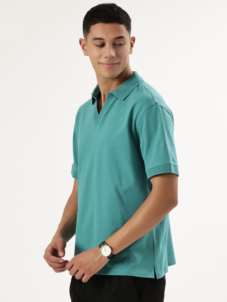 Polo V-Neck Old Money – Teal