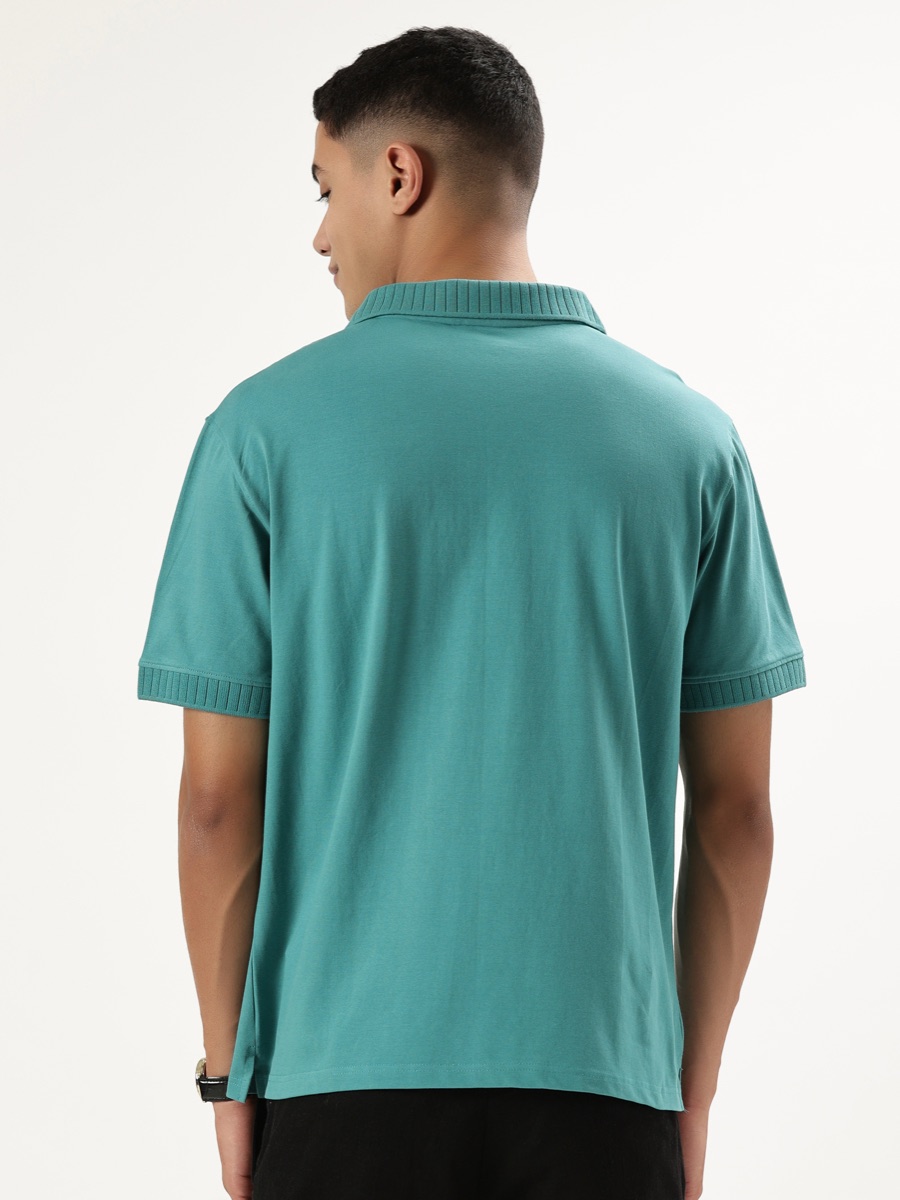 Polo V-Neck Old Money – Teal