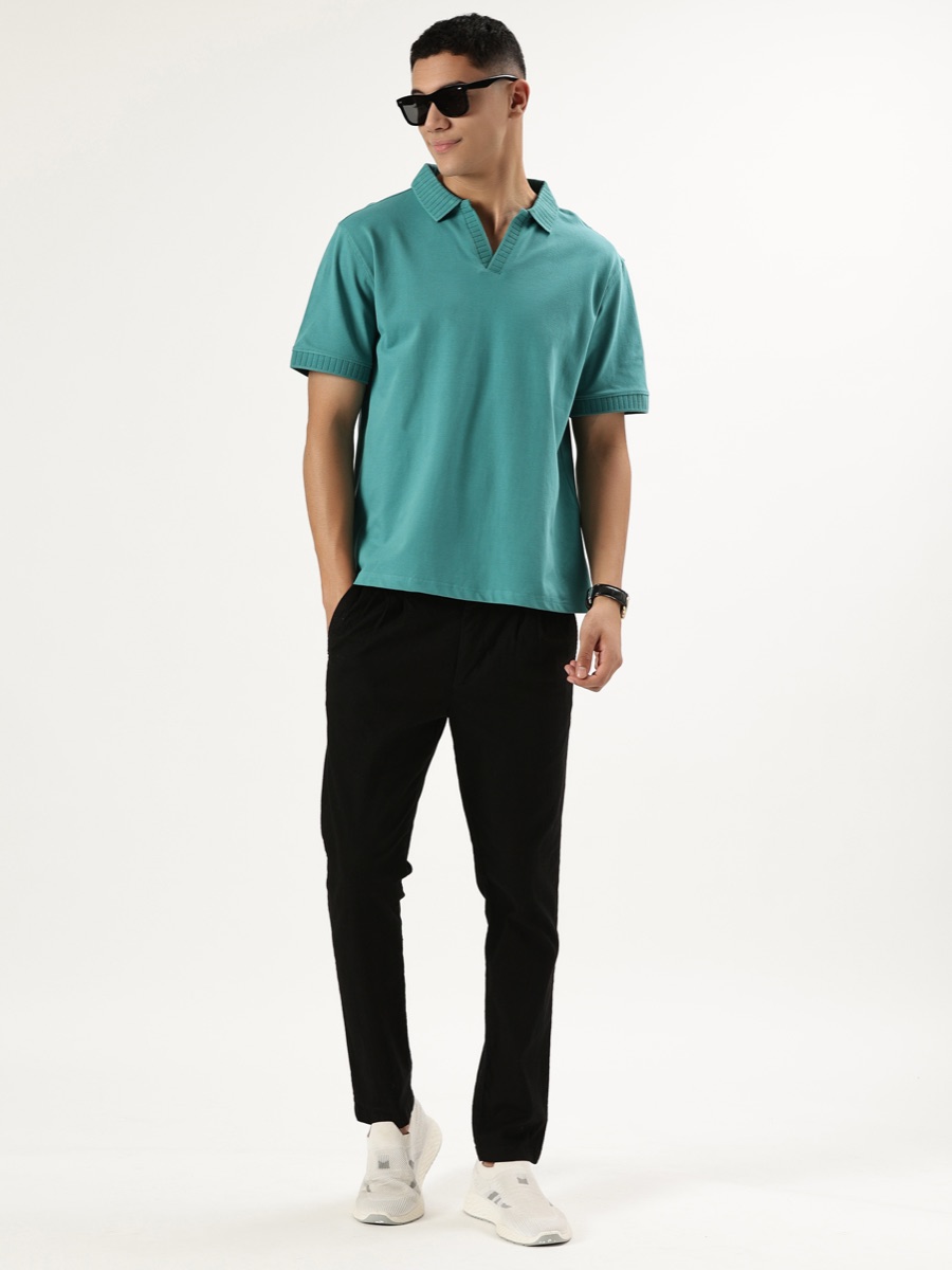 Polo V-Neck Old Money – Teal