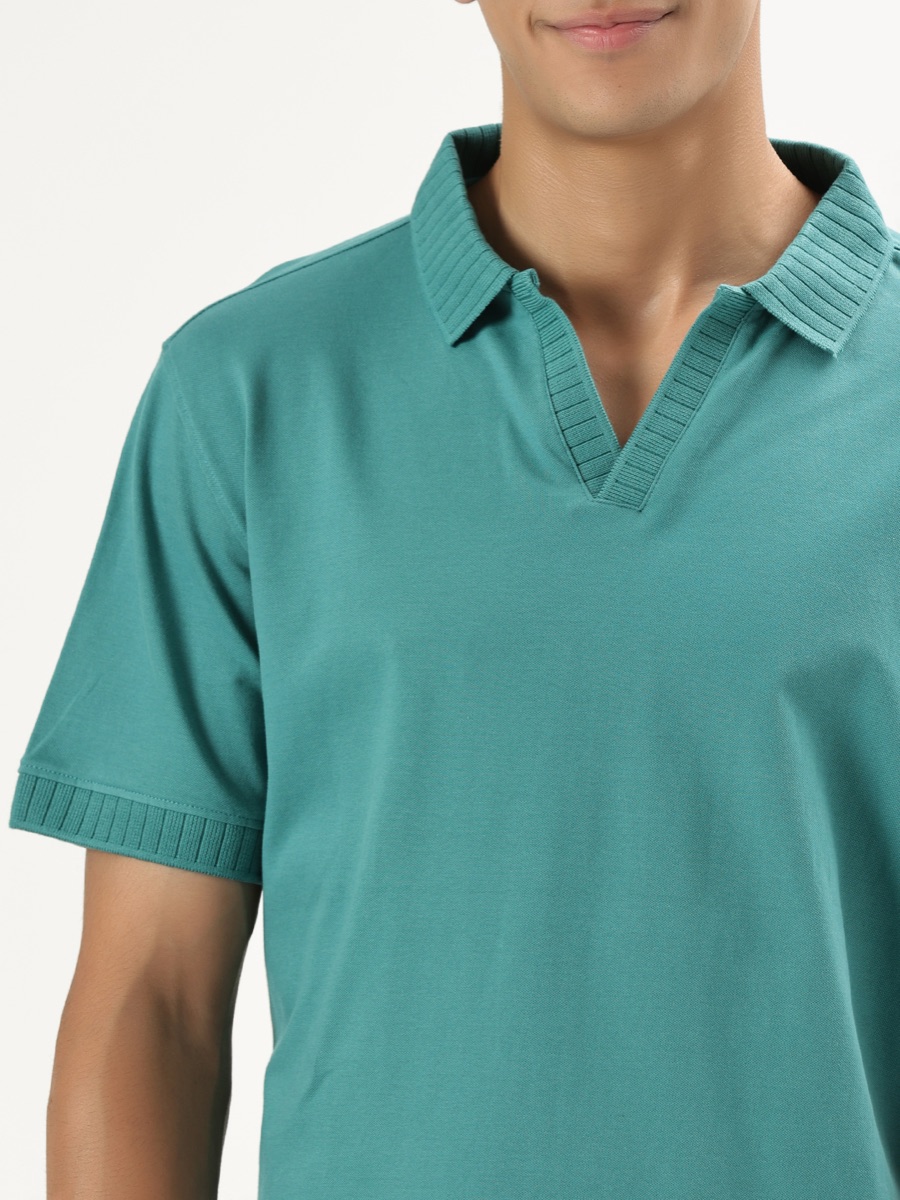 Polo V-Neck Old Money – Teal