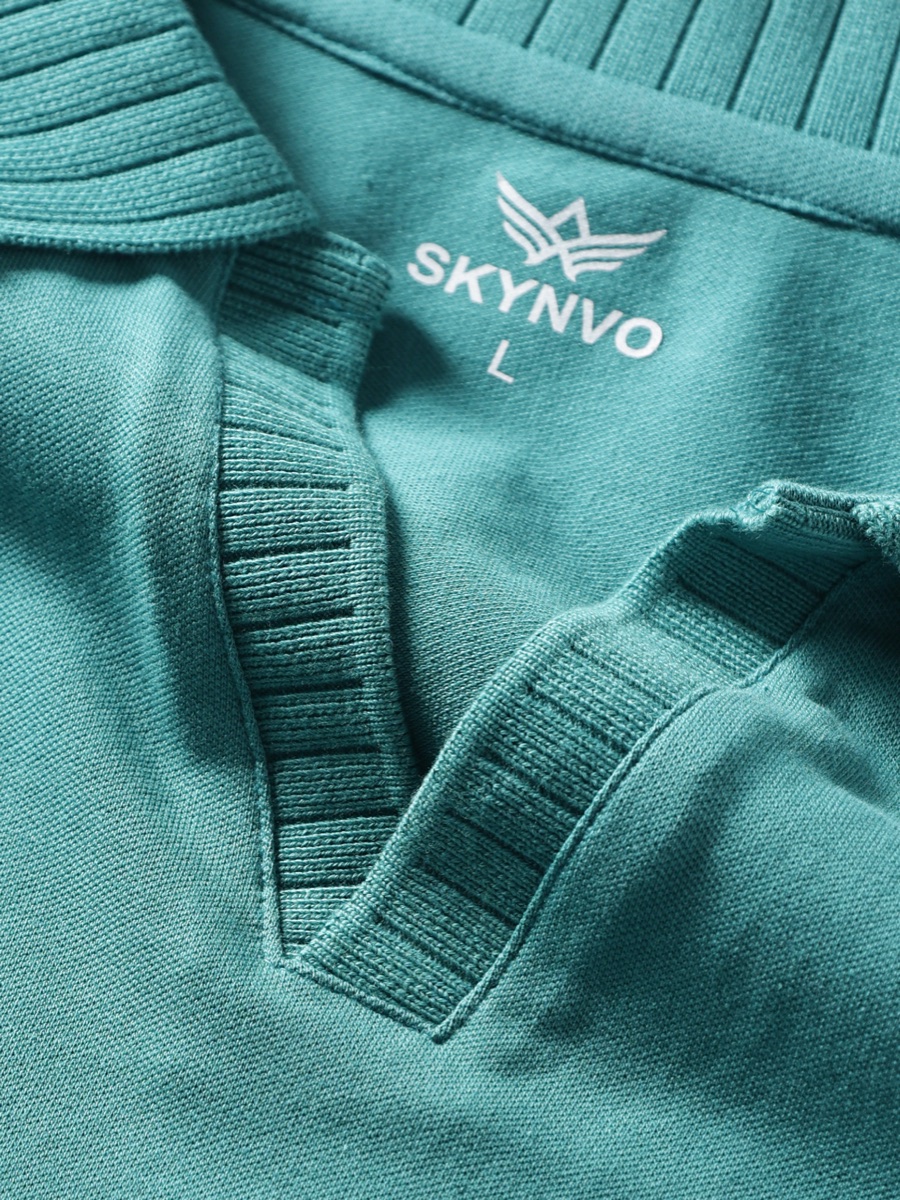 Polo V-Neck Old Money – Teal