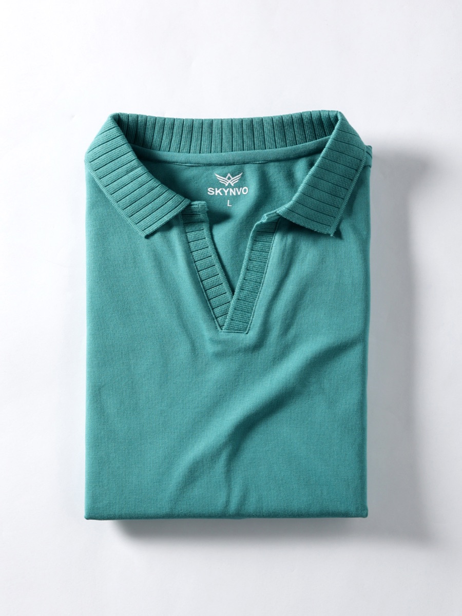Polo V-Neck Old Money – Teal